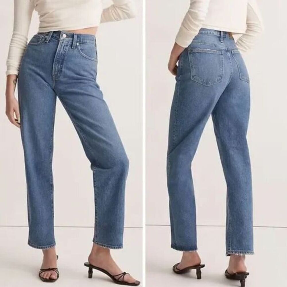 NEW Madewell ThePerfect Vintage Straight Jean in Earlwood Wash, 32